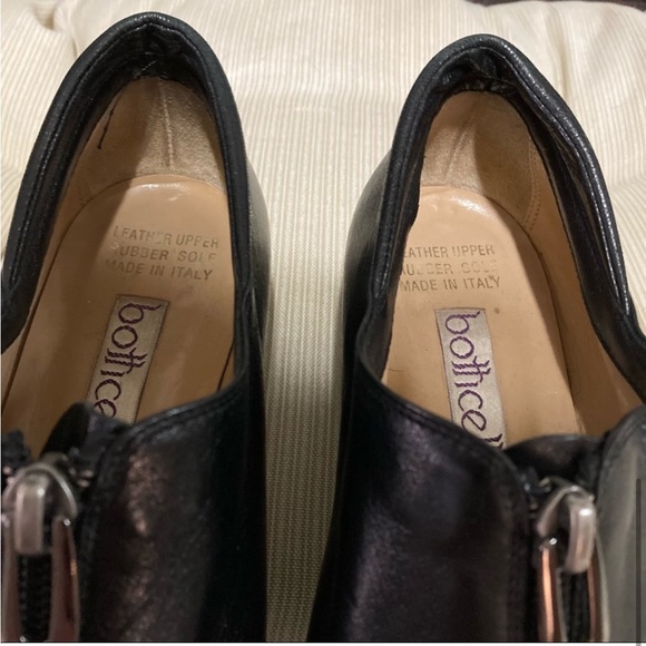 Botticelli | Vintage Made in Italy 100% Black Square Toe Leather Loafer Heels - Picture 7 of 9